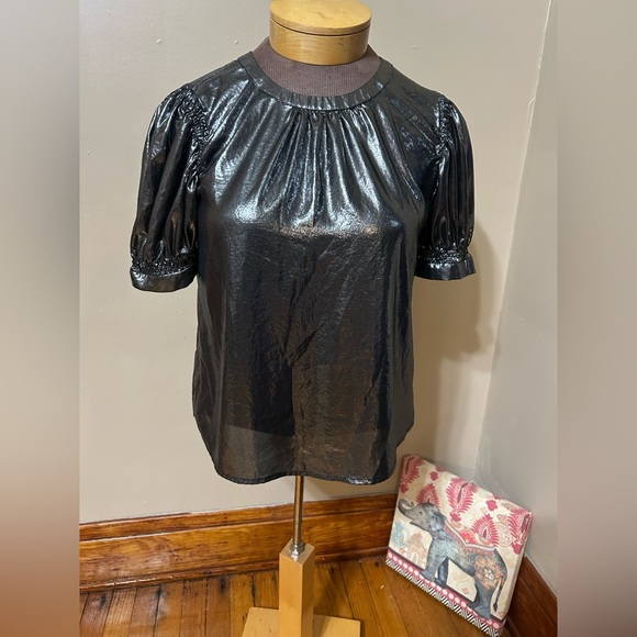 Current Air Women's Metallic Party Head Turning Blouse Size Small - Picture 2 of 8